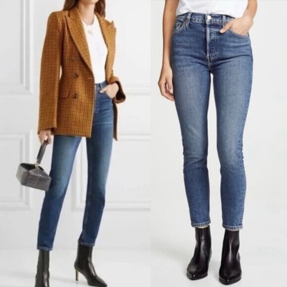 RE/DONE Levi's High Rise Ankle Crop Jeans - 28", made in the USA 🇺🇸 - Picture 2 of 14